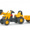 Tractor Cu Pedale Si Remorca Copii ROLLY TOYS Galben 2-6 ani