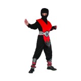 Costum carnaval Red Ninja pentru copii 5-6 ani ( 110/ 120 cm)