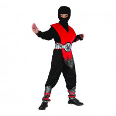Costum carnaval Red Ninja pentru copii 9 - 10 ani ( 130/ 140 cm)
