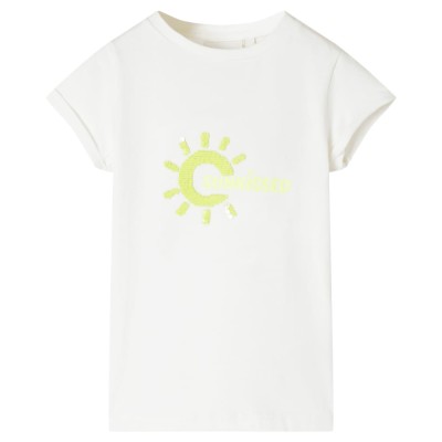 Tricou pentru copii, ecru, 104 foto