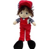 Papusa Plus Baiat Dorel Rosu 40cm, Spune Rugaciunea Tatal Nostru, Baterii Incluse, +3 Ani