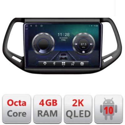 Navigatie Jeep Compass 2017 Manual C-732 Android Octa Core Ecran 2K QLED GPS 4G 4+32GB 360 KIT-732+EDT-E410-2K CarStore Technology foto