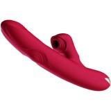 Armony-Bump Vibrator și Ventuză Model 1 Burgund-Silicon, 12 Trepte