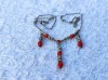 Argint COLIER cu CORAL etnic TRIBAL manopera EXCEPTIONALA vintage RAR de efect