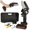 Mini ferastrau electric cu lant, baterie de 24V si valiza de transport, AVEX