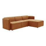Cumpara ieftin Coltar reversibil Soofa, Pako World, Textil, Portocaliu, 270x163x74 cm