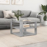 vidaXL Măsuță de cafea, gri beton, 59,5x59,5x40 cm, lemn compozit