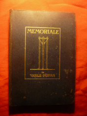 Vasile Parvan - Memoriale -Prima Ed.1923 Cultura Romaneasca , 225 pag , cartonat foto