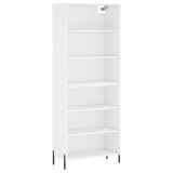Dulap inalt, alb, 69,5x32,5x180 cm, lemn prelucrat