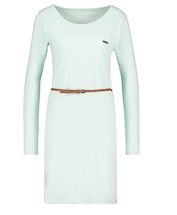 Rochie casual cu maneca lunga pentru femei Alife and Kickin EllinAK A, verde, XL - OUTLET
