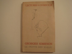 Georges Simenon/Le destin des malou Editions Ecole Superieure 1976 foto