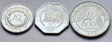 Set 3 monede 10,50,100 Leones 1996 Sierra Leone, unc-Aunc, km#44-46