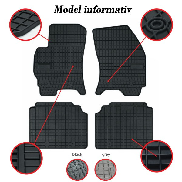 Covoare cauciuc AUDI A2 2000-2005 ( 546368, P100 ) Mall