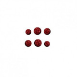 Bile decorative pentru Craciun cu sclipici, din polistiren 15g Culoare Roșu