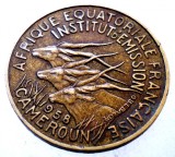 1.106 FRENCH EQUATORIAL AFRICA CAMERUN CAMEROUN 10 FRANCS FRANCI 1958, Bronz-Aluminiu