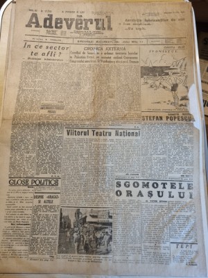 adevarul 17 iulie 1948-viitorul teatru national,art. bucuresti de victor eftimiu foto