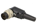 Conector M16 Mufă Tată 12 PIN Lipire pe Cablu 3A 60V IP40, Lumberg
