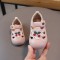 Pantofiori roz pudra pentru fetite - Cirese (Marime Disponibila: Marimea 20)