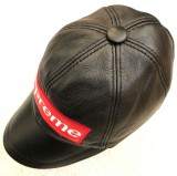 Cumpara ieftin Sapca Piele Naturala Miel Neagra Unisex Logo Brodat Reglabila