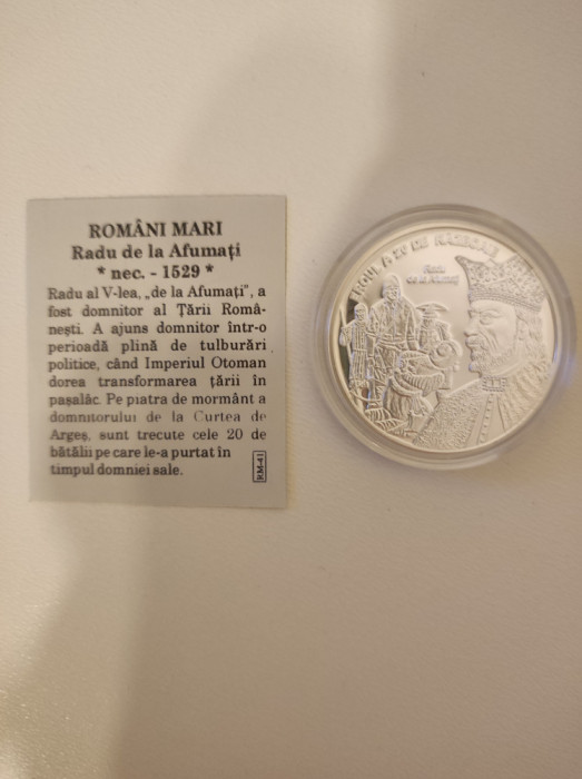 Medalie Romani Mari - Radu de la Afumati PROOF