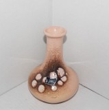 Vază ceramică emailată și modelată manual - model 135/15 - Silberdistel Fayencen Germany
