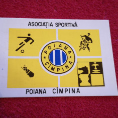 Calendar (de buzunar) fotbal - AS POIANA CAMPINA (anul 1982)