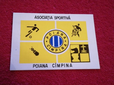 Calendar (de buzunar) fotbal - AS POIANA CAMPINA (anul 1982) foto