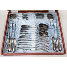 Set tacamuri argintate, 24 piese, Rusia, Secol XX