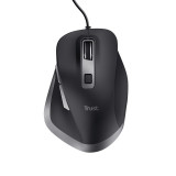 Mouse trust fyda cu fir optic interfata usb 2.0 rezolutie maxima 5000 dpi 6 butoane