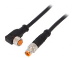 Cablu de conectare M8 3 pini 0.3m PUR IP67