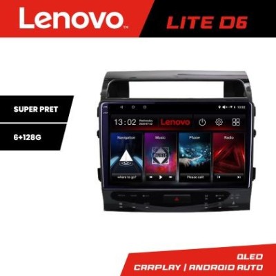 Navigatie Toyota Land Cruiser V8 L200 2009-2020 Lenovo QLED Octa core 6+128 DSP Wifi 5Ghz Android radio gps internet kit-381-type-b+LITE-10-6+128 CarS foto