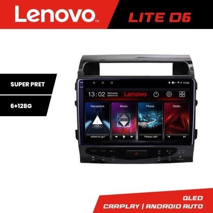 Navigatie Toyota Land Cruiser V8 L200 2009-2020 Lenovo QLED Octa core 6+128 DSP Wifi 5Ghz Android radio gps internet kit-381-type-b+LITE-10-6+128 CarS