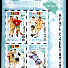 Romania 2000, LP 1517 a, Campionatul European de Fotbal, bloc, MNH!