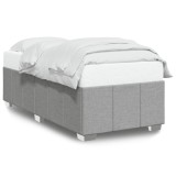 Cumpara ieftin Cadru de pat fara saltea, gri deschis, 90x200 cm, textil