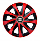 Set 4 Capace Roti pentru Seat, model Drift Extra Red &amp; Black, R14