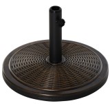 Outsunny Bază Umbrelă 14kg, Ciment și Plastic, Efect Ratan, Bronz | Aosom Romania