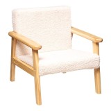 Cumpara ieftin Fotoliu pentru copii Basile, Pako World, Textil, Alb, 43x43x46 cm