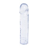 Realiste simple - Doc Johnson Jeleuri Cristaline Dildo Clasic 20 cm Transparent Moale si Flexibil Textura cu Vene