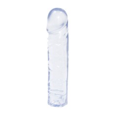 Realiste simple - Doc Johnson Jeleuri Cristaline Dildo Clasic 20 cm Transparent Moale si Flexibil Textura cu Vene