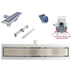 Rigola de Dus Full Inox, 2 in 1, Faiantabila, Diverse Marimi cu Membrana de Etansare Roval