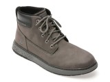 Ghete SKECHERS gri, GARLAN, din piele ecologica