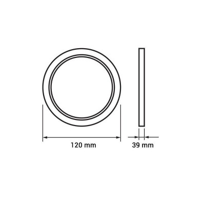 6W Aplica LED rotunda foto