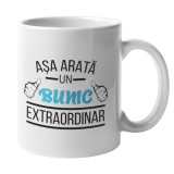 Cana alba personalizata Asa arata un bunic extraordinar, INOVATIX&reg;. 330ml