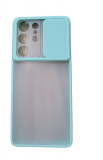 Huse silicon cu protectie camera slide Samsung Galaxy S21 Ultra , Turcoaz, Alt model telefon Samsung, Turquoise