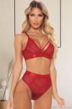 M790-3 Set 2 piese lenjerie sexy din dantela si plasa fina, M, S/M