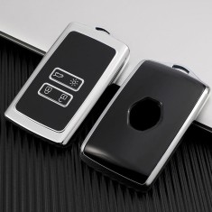 Husa Cheie Compatibila cu Renault Megane, Kadjar, Captur, Clio Smartkey 4 Butoane TPU GRI