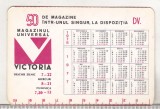 Bnk cld Calendar de buzunar - 1977 - Magazinul universal Victoria Bucuresti