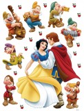 Sticker Alba-ca-Zapada, Fat-Frumos si cei 7 pitici - 65x85cm- DK880