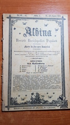 revista albina 18-25 august 1902-articol din popor &amp;quot; despre rai si iad &amp;quot; foto
