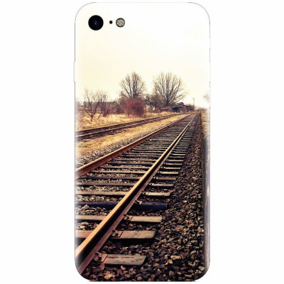 Husa silicon pentru Apple Iphone 7, Railroad foto